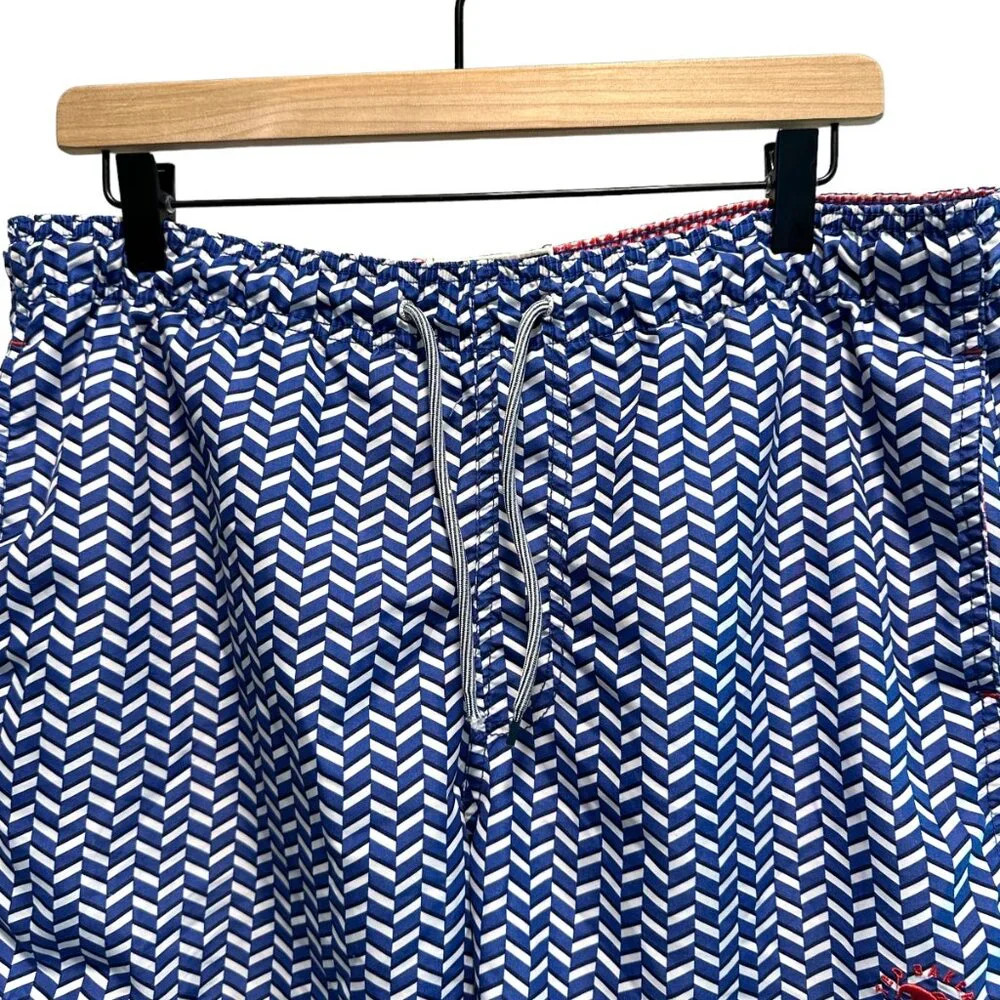 Ted Baker Blue Swim Trunks Shorts Lined Pockets‎ Size 2 Waist 34